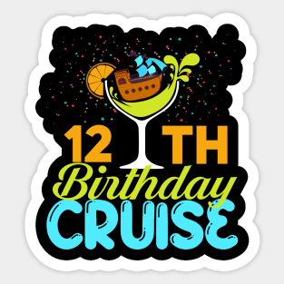 Funny 12th Birthday Cruise Sticker